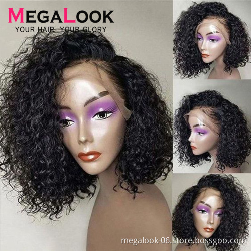 China Wig Supplier Cuticle Aligned Raw Virgin Virgin Weave Raw Indian Water Wave Bob Wig